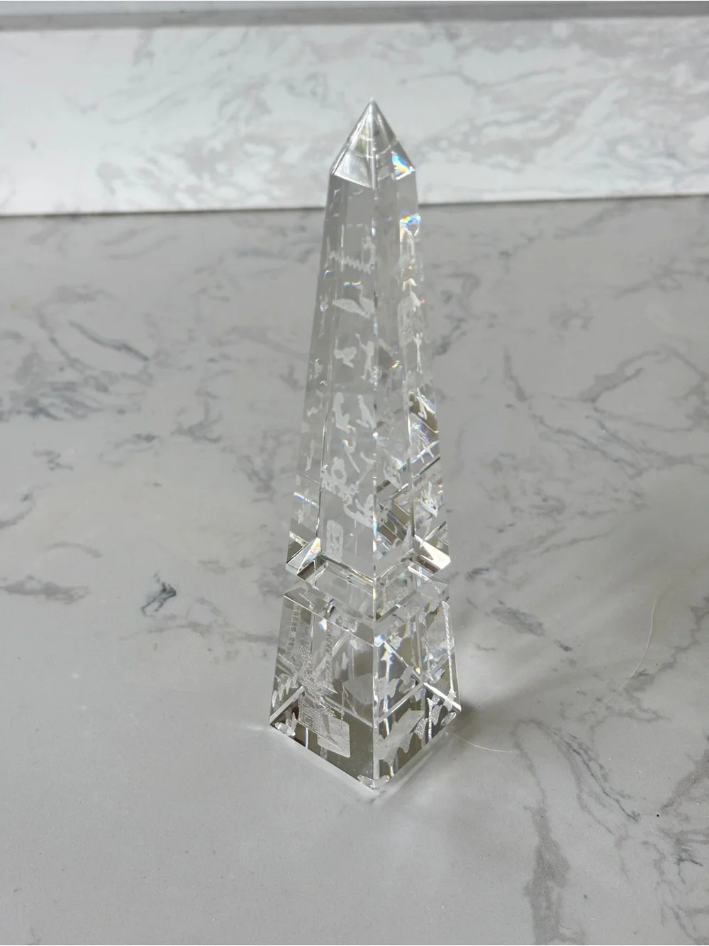 Asfor Pharaonic Clear Crystal Obelisk - Egyptian